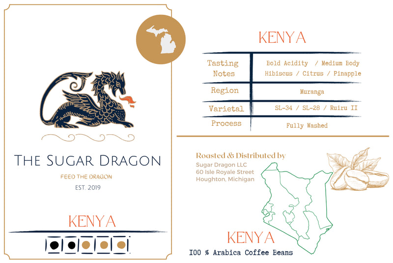 Kenyan Coffee Beans - The Sugar Dragon 